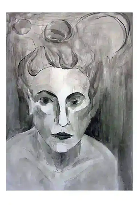 Painting, black and white