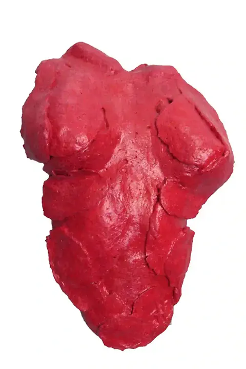 Wall Sculpture female bust, mixed media, modern art.